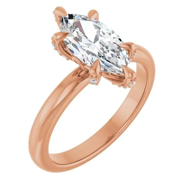 Claw-Prong Accented Engagement Ring