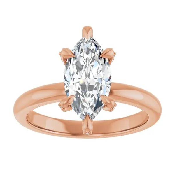 Claw-Prong Accented Engagement Ring Image 3 Stuart Benjamin & Co. Jewelry Designs San Diego, CA