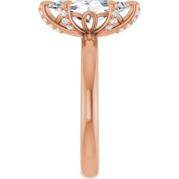 Claw-Prong Accented Engagement Ring Image 4 Stuart Benjamin & Co. Jewelry Designs San Diego, CA