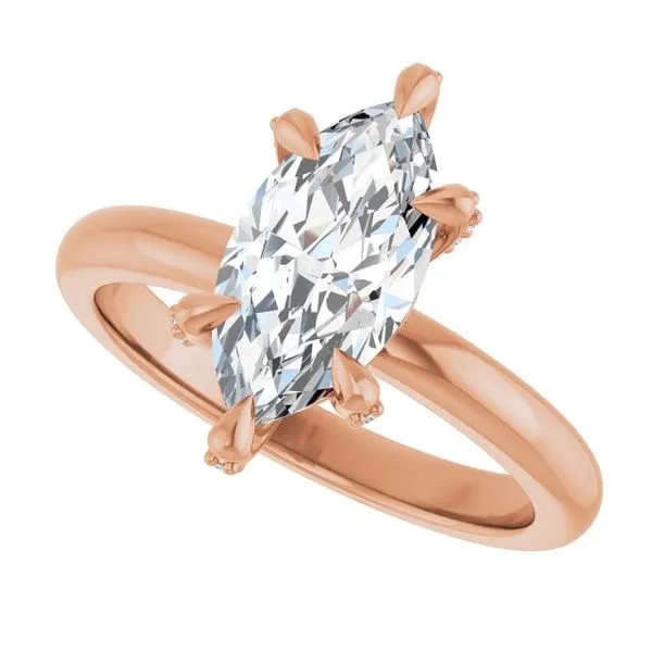 Claw-Prong Accented Engagement Ring Image 5 Ocean View Jewelers Millville, DE