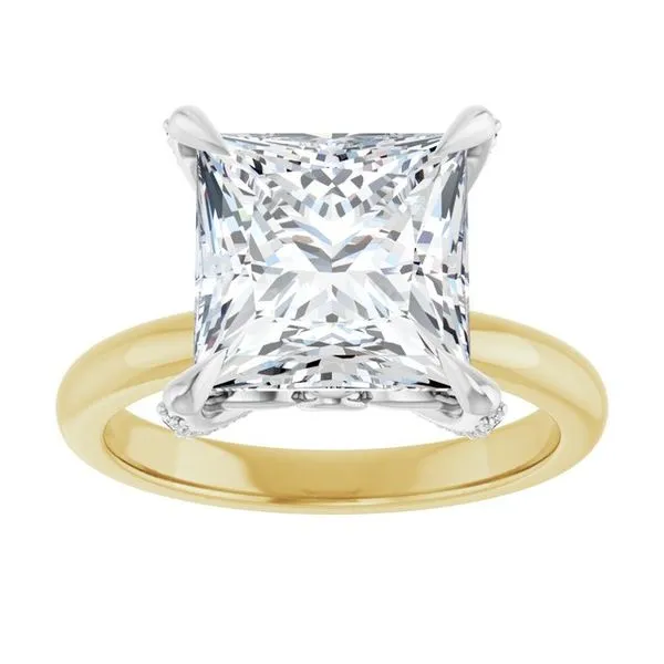 Claw-Prong Accented Engagement Ring Image 3 Raleigh Diamond Fine Jewelry Raleigh, NC