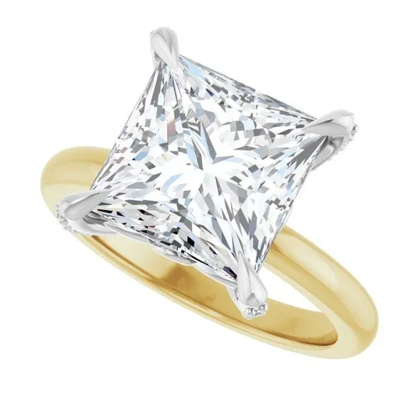 Claw-Prong Accented Engagement Ring Image 5 Vulcan's Forge LLC KANSAS CITY, MO