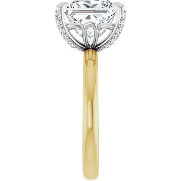 Claw-Prong Accented Engagement Ring Image 4 The Jewelry Source El Segundo, CA