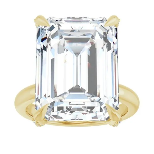 Claw-Prong Accented Engagement Ring Image 3 Natale Jewelers Sewell, NJ