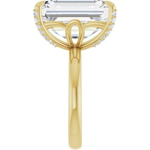 Claw-Prong Accented Engagement Ring Image 4 Futer Bros Jewelers York, PA