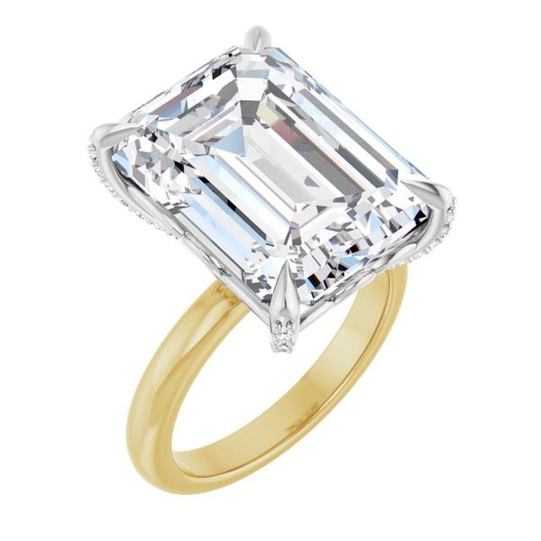 Claw-Prong Accented Engagement Ring