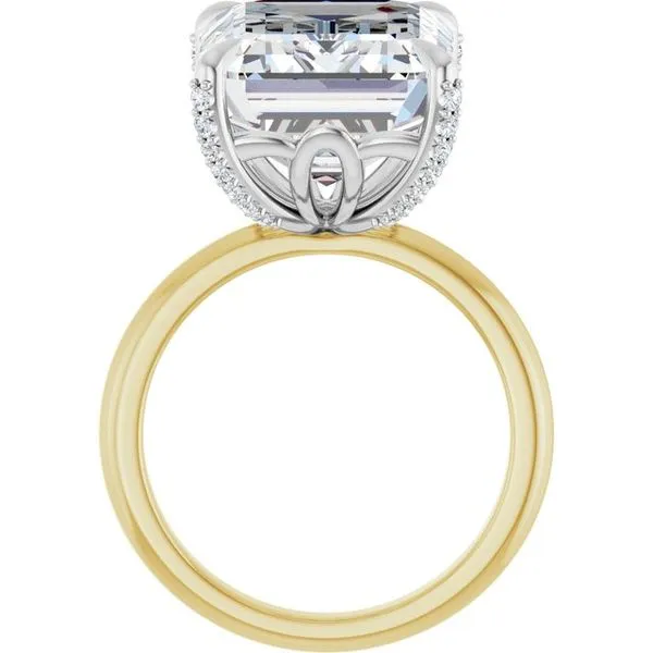 Claw-Prong Accented Engagement Ring Image 2 The Jewelry Source El Segundo, CA