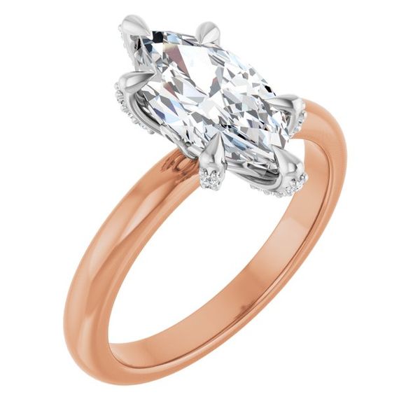 Claw-Prong Accented Engagement Ring