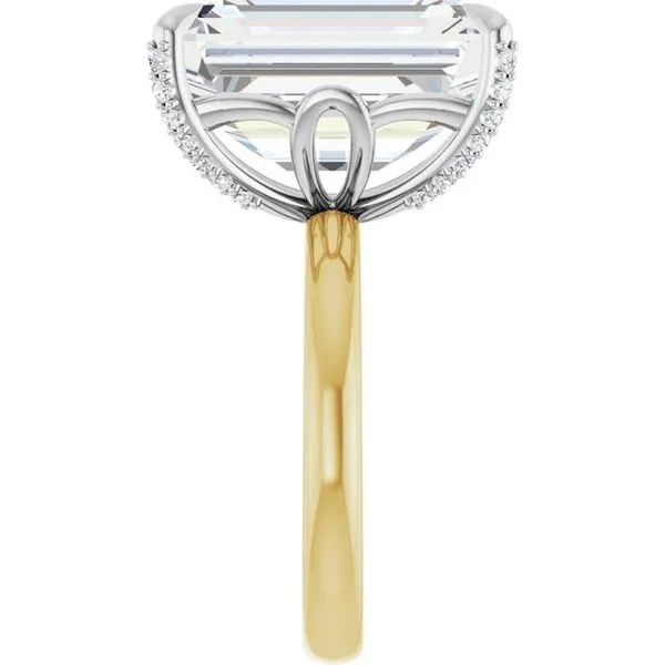 Claw-Prong Accented Engagement Ring Image 4 Vulcan's Forge LLC KANSAS CITY, MO