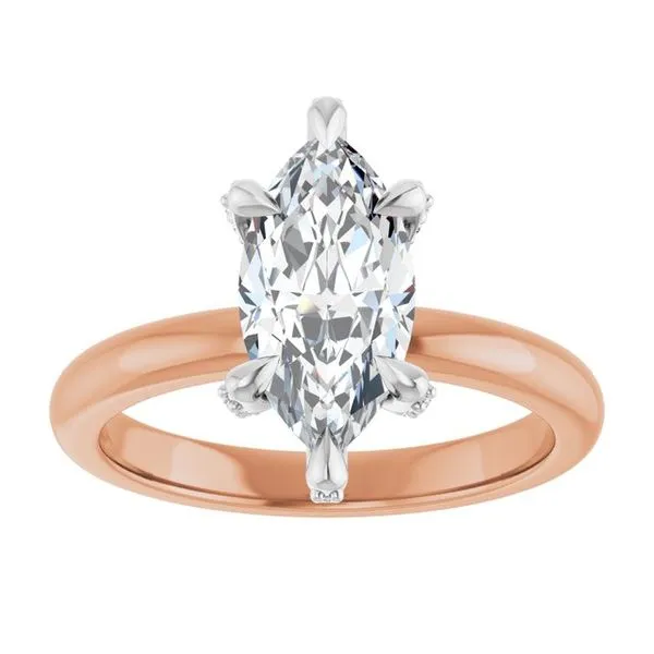 Claw-Prong Accented Engagement Ring Image 3 Don's Jewelry & Design Washington, IA