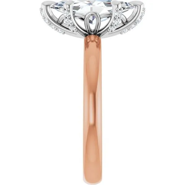 Claw-Prong Accented Engagement Ring Image 4 Northwood Jewelers Northwood, OH