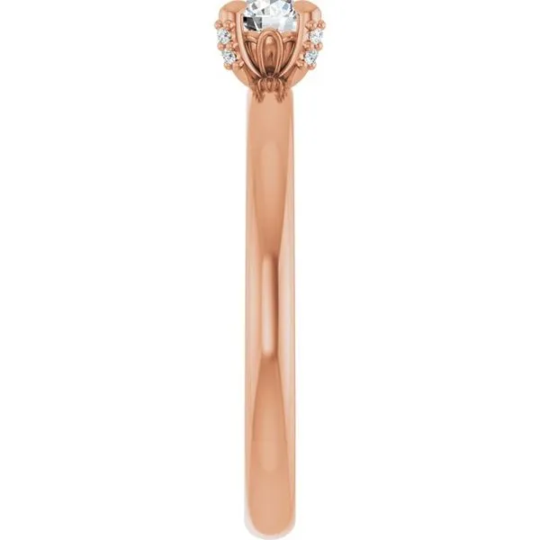 Claw-Prong Accented Engagement Ring Image 4 Austin's Fine Diamonds & Jewelry Lyndhurst, NJ