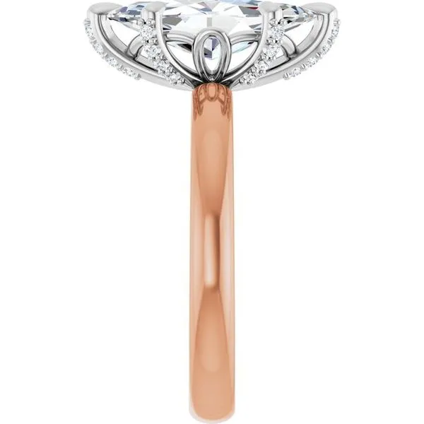 Claw-Prong Accented Engagement Ring Image 4 JF Jones Jewelers Rochester, NY
