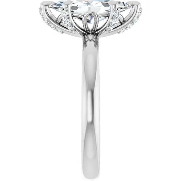 Claw-Prong Accented Engagement Ring Image 4 Jimmy Smith Jewelers Decatur, AL