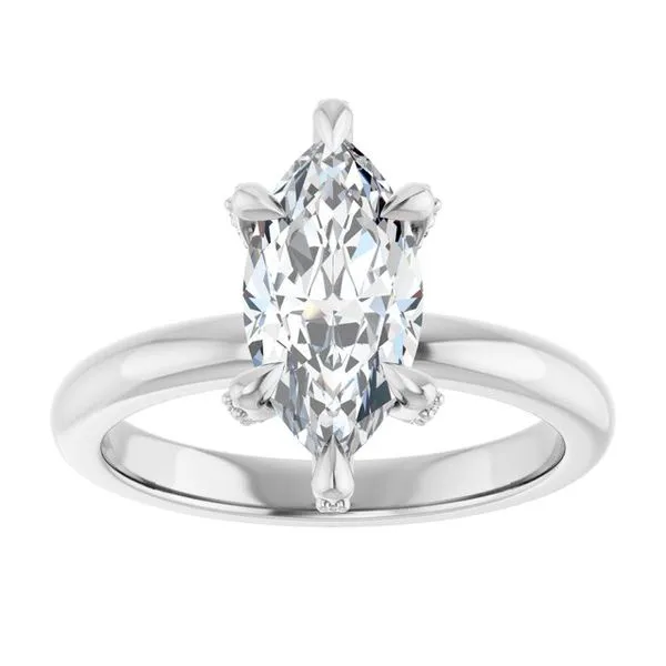 Claw-Prong Accented Engagement Ring Image 3 Paul James Jewelers Angels Camp, CA