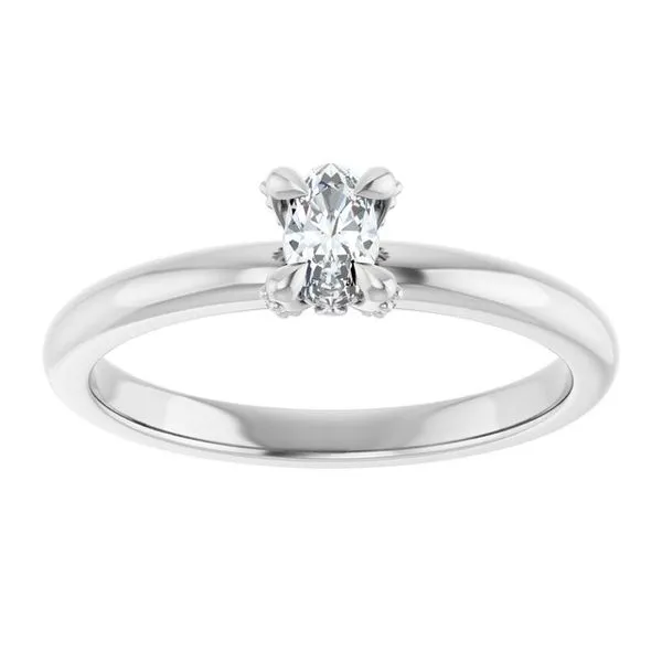 Claw-Prong Accented Engagement Ring Image 3 Vulcan's Forge LLC KANSAS CITY, MO