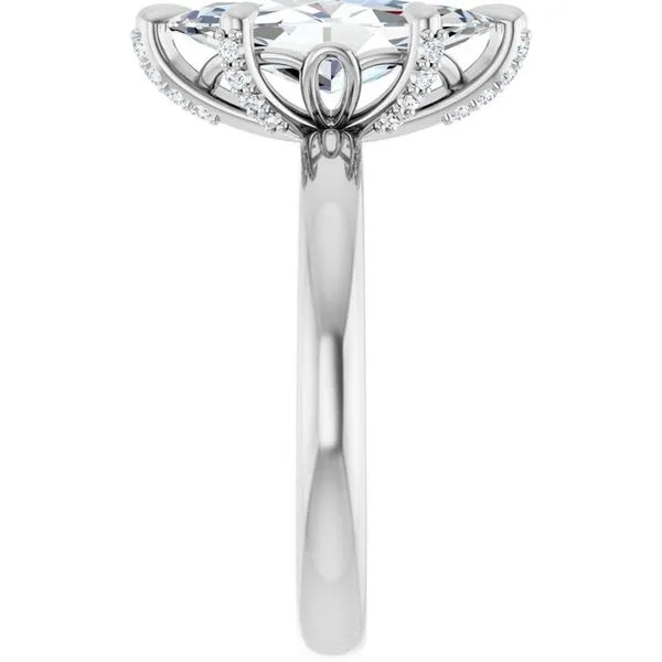 Claw-Prong Accented Engagement Ring Image 4 Don's Jewelry & Design Washington, IA