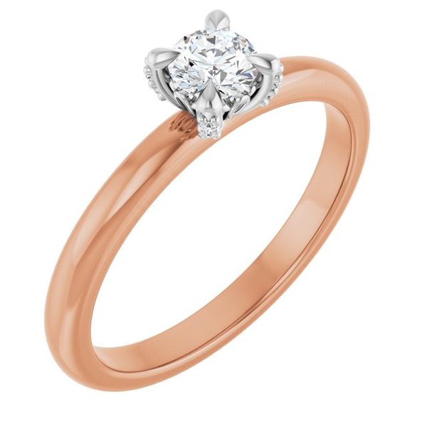 Claw-Prong Accented Engagement Ring