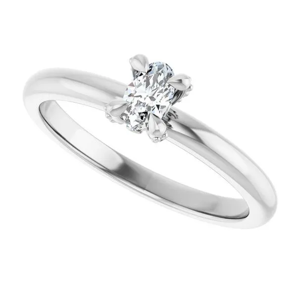 Claw-Prong Accented Engagement Ring Image 5 Banks Jewelers Burnsville, NC
