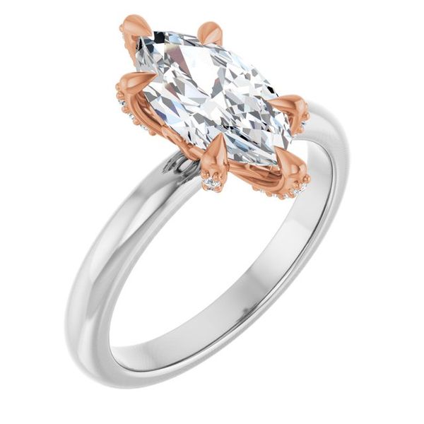 Claw-Prong Accented Engagement Ring