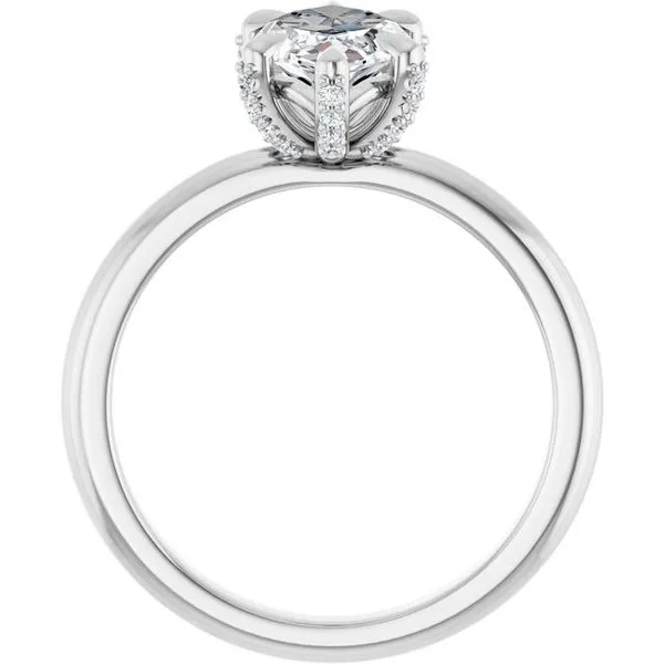 Claw-Prong Accented Engagement Ring Image 2 Ocean View Jewelers Millville, DE