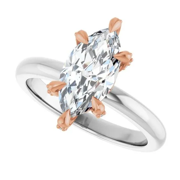 Claw-Prong Accented Engagement Ring Image 5 Vulcan's Forge LLC KANSAS CITY, MO