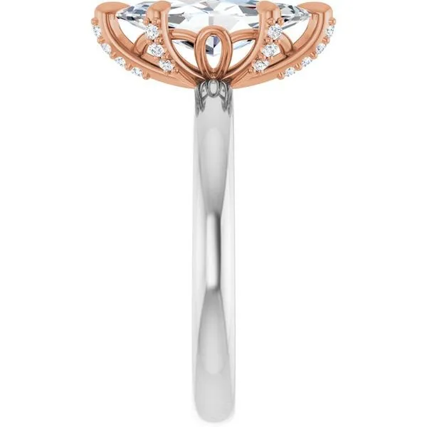 Claw-Prong Accented Engagement Ring Image 4 Ocean View Jewelers Millville, DE