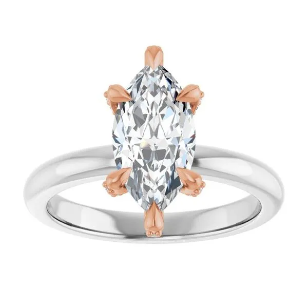 Claw-Prong Accented Engagement Ring Image 3 JF Jones Jewelers Rochester, NY