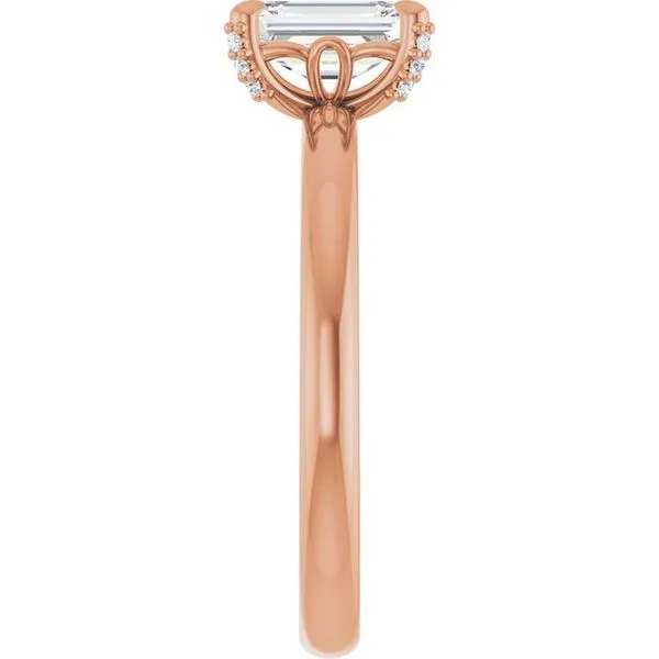 Claw-Prong Accented Engagement Ring Image 4 Clater Jewelers Louisville, KY