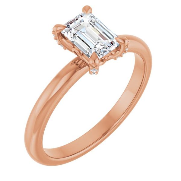 Claw-Prong Accented Engagement Ring