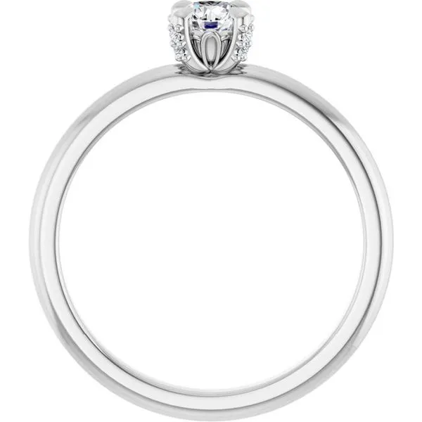 Claw-Prong Accented Engagement Ring Image 2 Futer Bros Jewelers York, PA