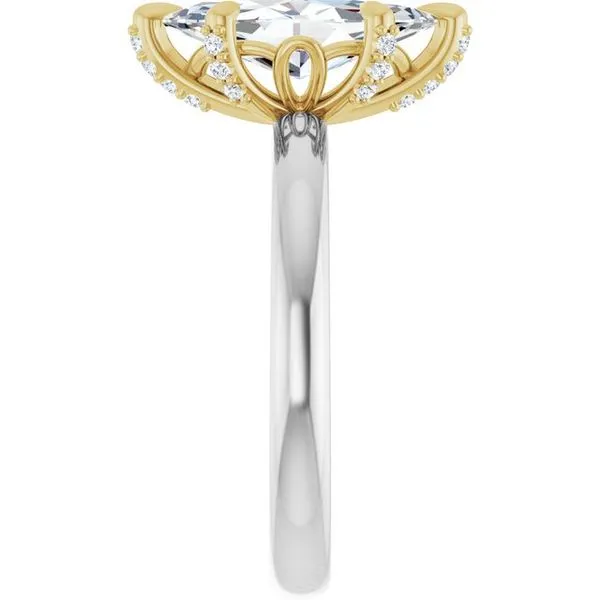 Claw-Prong Accented Engagement Ring Image 4 Clater Jewelers Louisville, KY