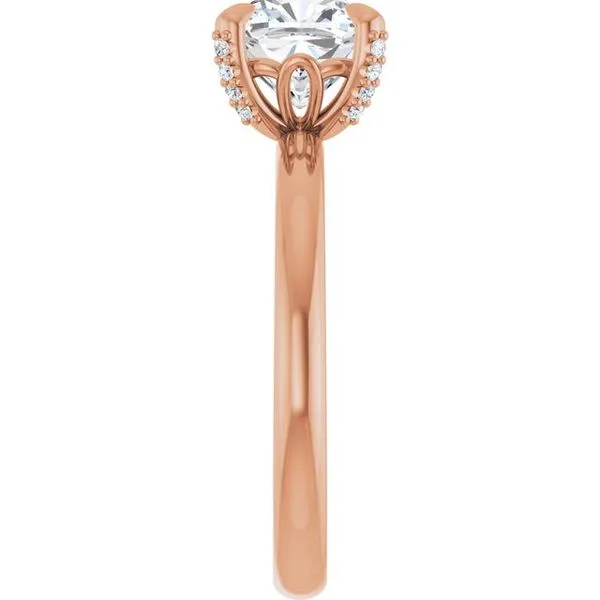 Claw-Prong Accented Engagement Ring Image 4 Ocean View Jewelers Millville, DE