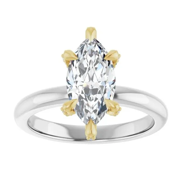 Claw-Prong Accented Engagement Ring Image 3 Stuart Benjamin & Co. Jewelry Designs San Diego, CA