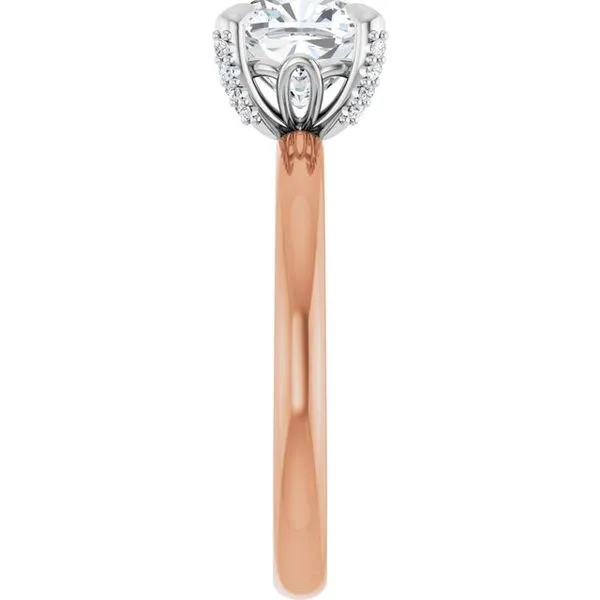 Claw-Prong Accented Engagement Ring Image 4 Vulcan's Forge LLC KANSAS CITY, MO