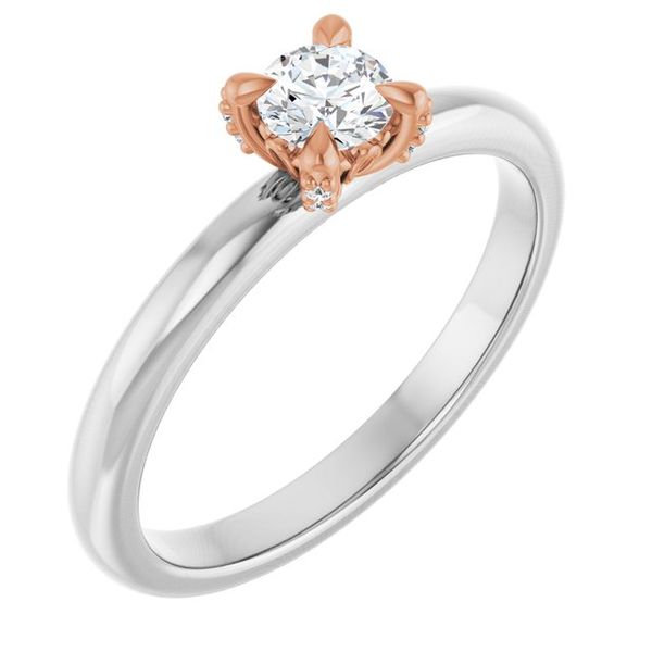 Claw-Prong Accented Engagement Ring