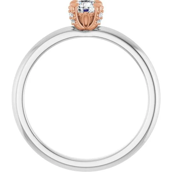 Claw-Prong Accented Engagement Ring Image 2 JF Jones Jewelers Rochester, NY