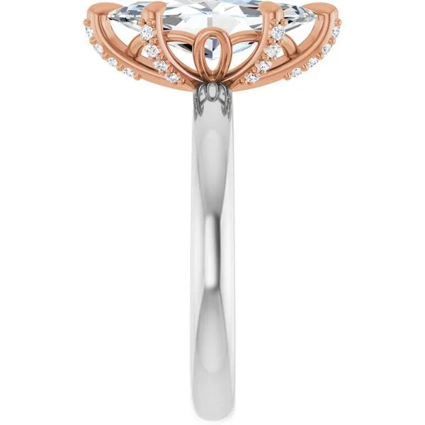 Claw-Prong Accented Engagement Ring Image 4 J. West Jewelers Round Rock, TX