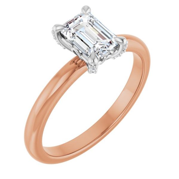 Claw-Prong Accented Engagement Ring