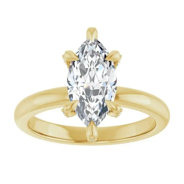 Claw-Prong Accented Engagement Ring Image 3 Jimmy Smith Jewelers Decatur, AL