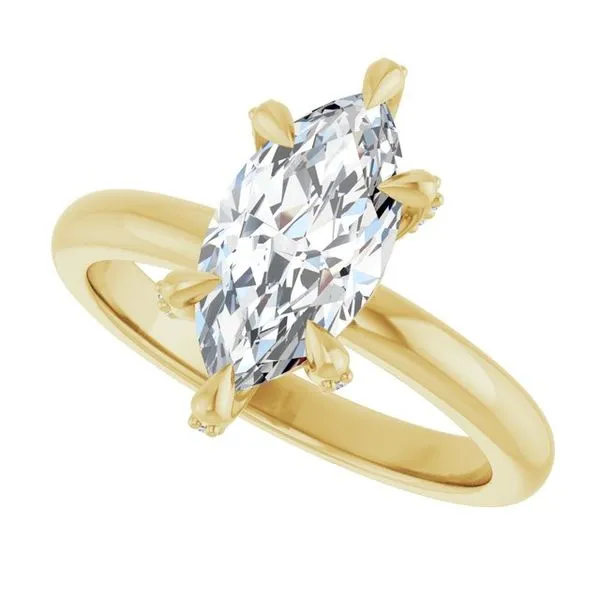 Claw-Prong Accented Engagement Ring Image 5 JF Jones Jewelers Rochester, NY
