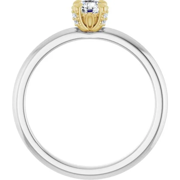 Claw-Prong Accented Engagement Ring Image 2 J. West Jewelers Round Rock, TX