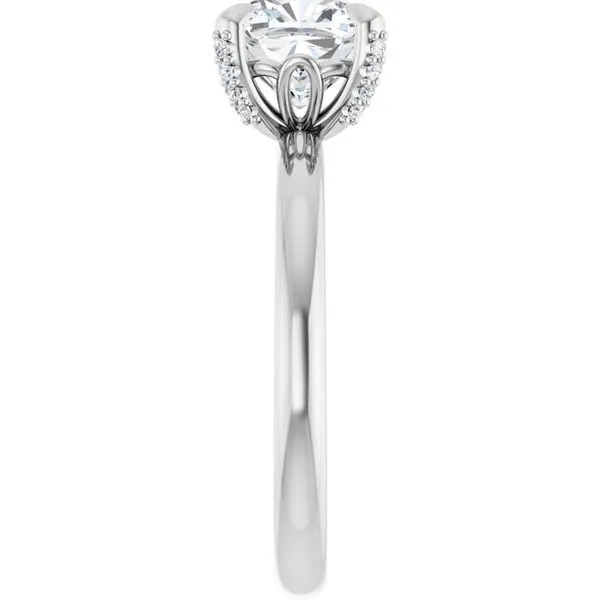 Claw-Prong Accented Engagement Ring Image 4 JF Jones Jewelers Rochester, NY