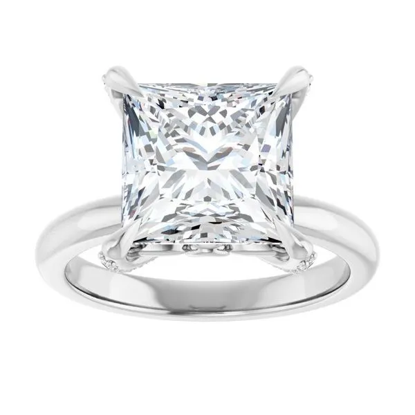 Claw-Prong Accented Engagement Ring Image 3 Shipley's Fine Jewelry Hampstead, MD