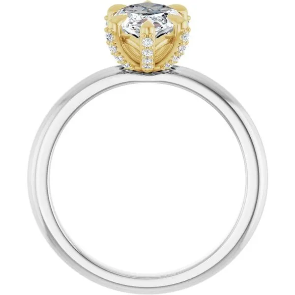 Claw-Prong Accented Engagement Ring Image 2 J. West Jewelers Round Rock, TX