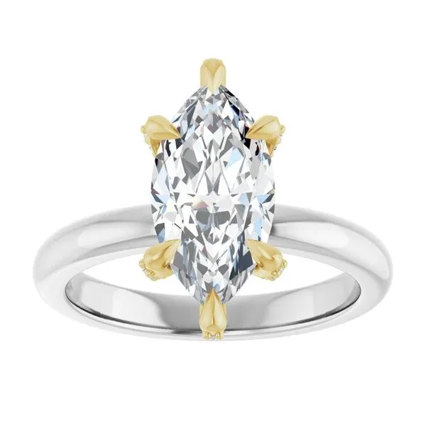 Claw-Prong Accented Engagement Ring Image 3 Northwood Jewelers Northwood, OH