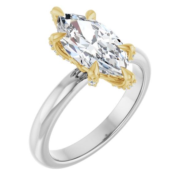 Claw-Prong Accented Engagement Ring