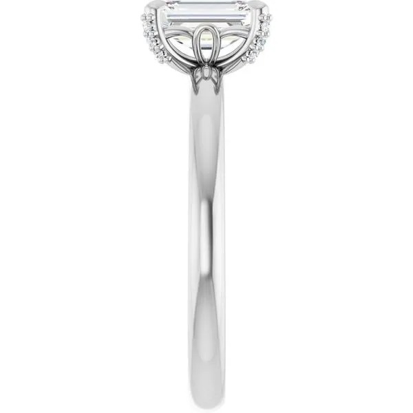 Claw-Prong Accented Engagement Ring Image 4 Paul James Jewelers Angels Camp, CA