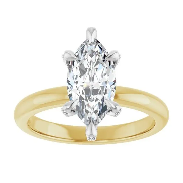 Claw-Prong Accented Engagement Ring Image 3 House of Silva Wooster, OH