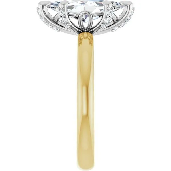 Claw-Prong Accented Engagement Ring Image 4 House of Silva Wooster, OH